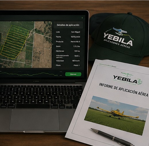 Registro y trazabilidad de la aplicación aérea